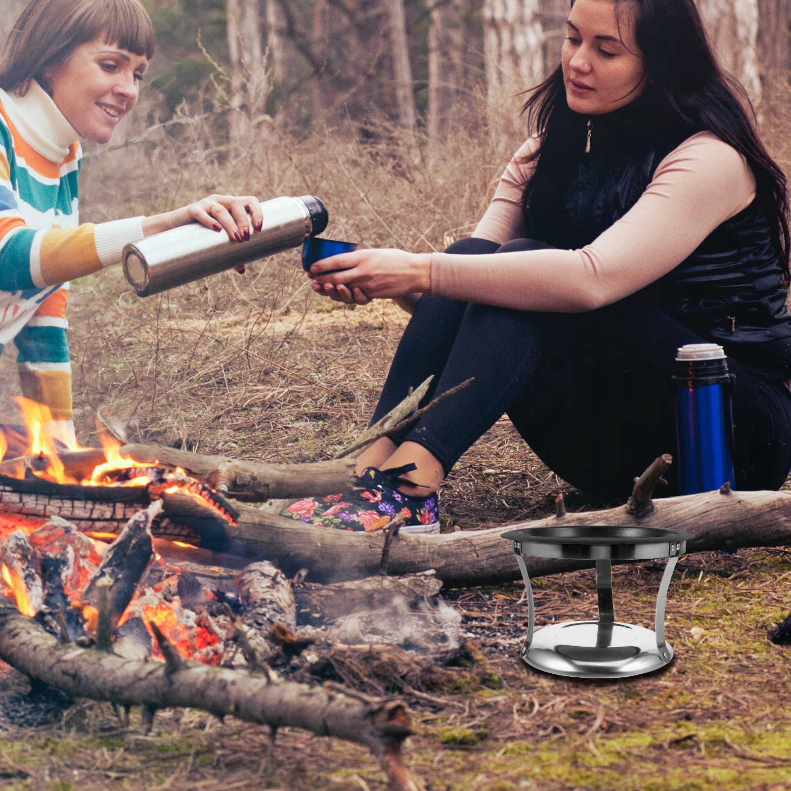 

Stainless Steel Hob Grate Buffet Warmer Fish Server Heating Dishes Storage Holder Even Heat Camping Picnic Gifts