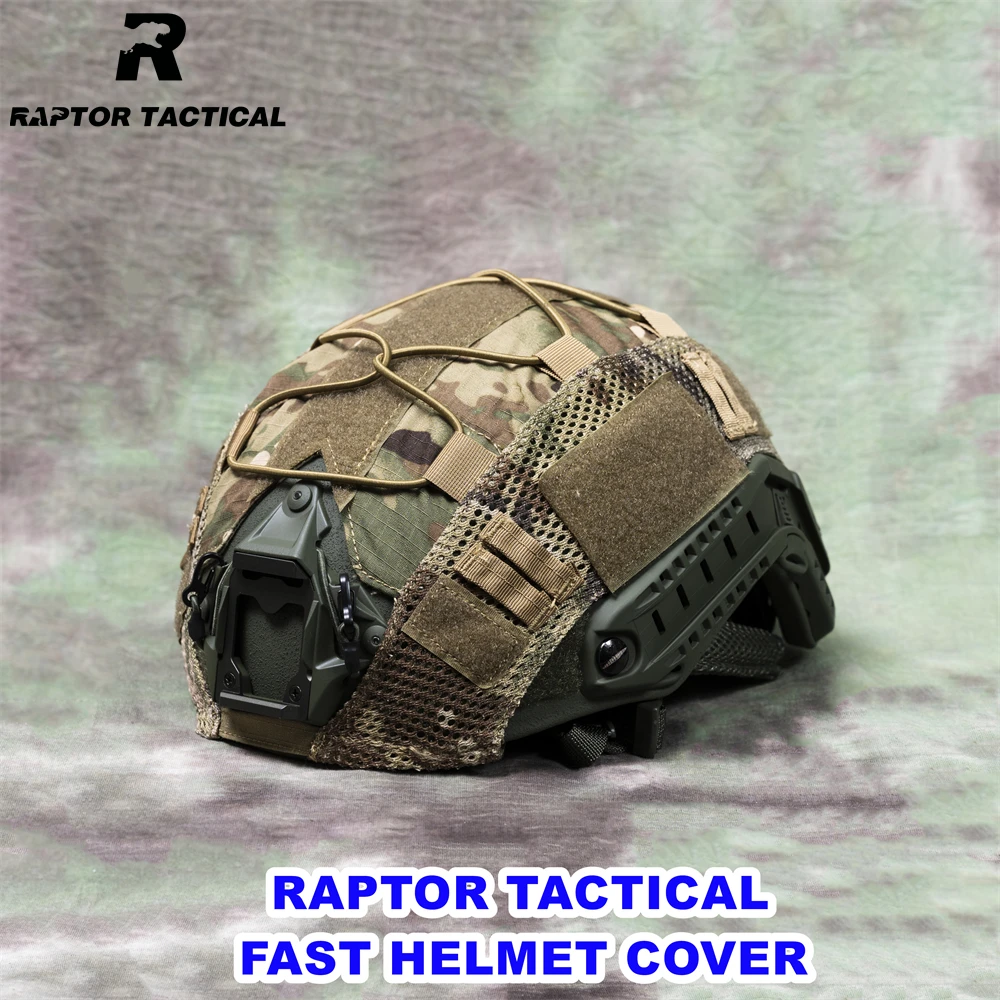 Helmet Cover For Raptor Tactical FAST High Cut Style Ballistic Helmets FAST Helmet Cover With Bungee