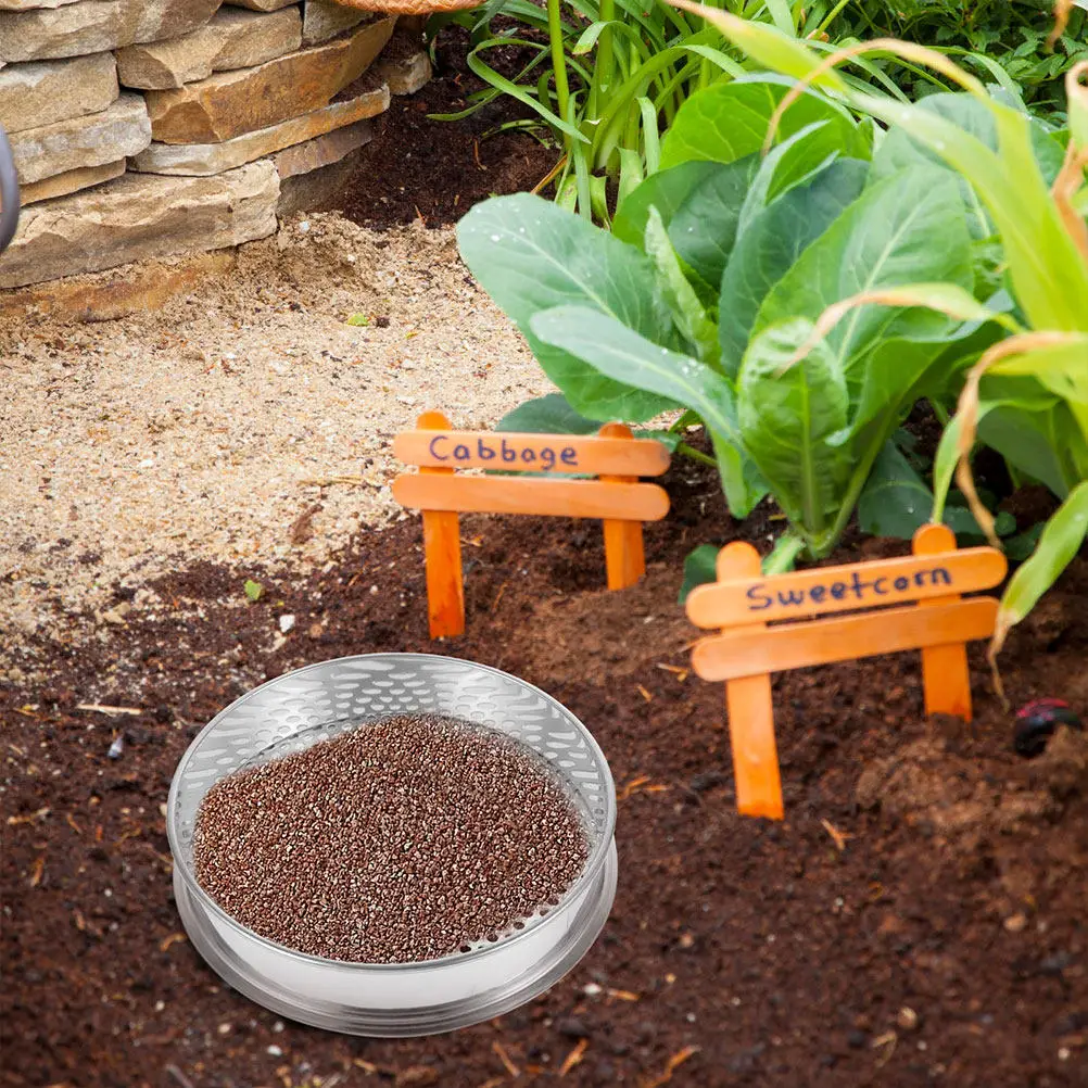 Stainless Steel Soil Sifter Multi Functional Garden Soil Filter Mesh Sieve for Outdoor Screening Test Sieve Sand Sifter