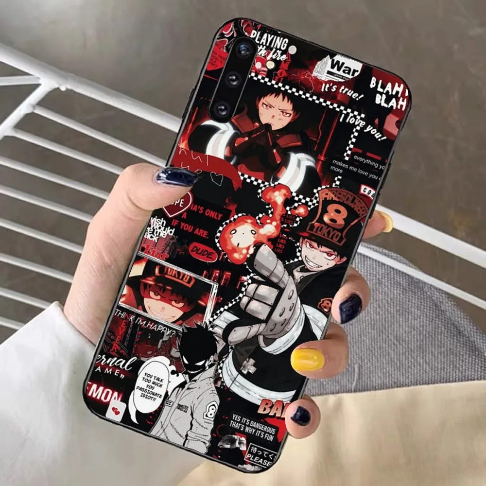 Anime Fire Force Phone Case For Samsung Note 8 9 10 20 pro plus lite M 10 11 20 30 21 31 51 A 21 22 42 02 03