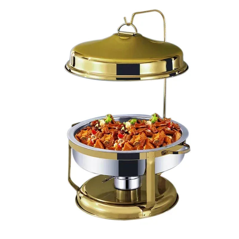 9L / Stainless Steel Food Warmer Buffet Dishes Stove Large-capacity Alcohol Heating Insulation Stove