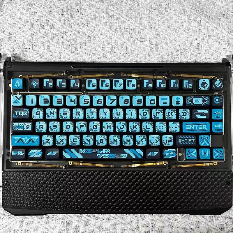 

Pirate four-sided light-transmitting PBT hot sublimation transparent crystal light-transmitting cartoon keycap double leather mi