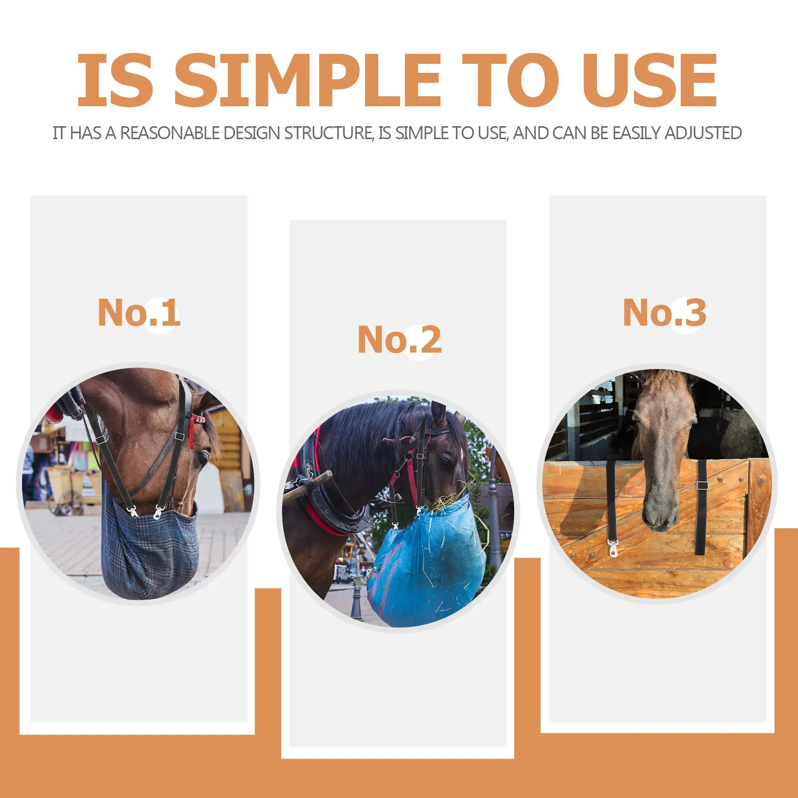 2 قطعة حزام ثابت من النايلون قابل للتعديل شماعة دلو متينة لشبكة تغذية الحصان معلقة لوازم مستقرة في الهواء الطلق حزام دلو الحصان #4