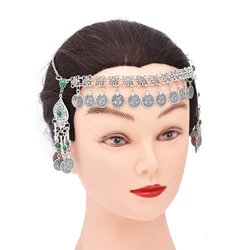 Vintage Women Hair Jewelry Turkish Coin Pendant Tassel Statement Party Hairwear Bohemian Ethnic Charms Headband Female