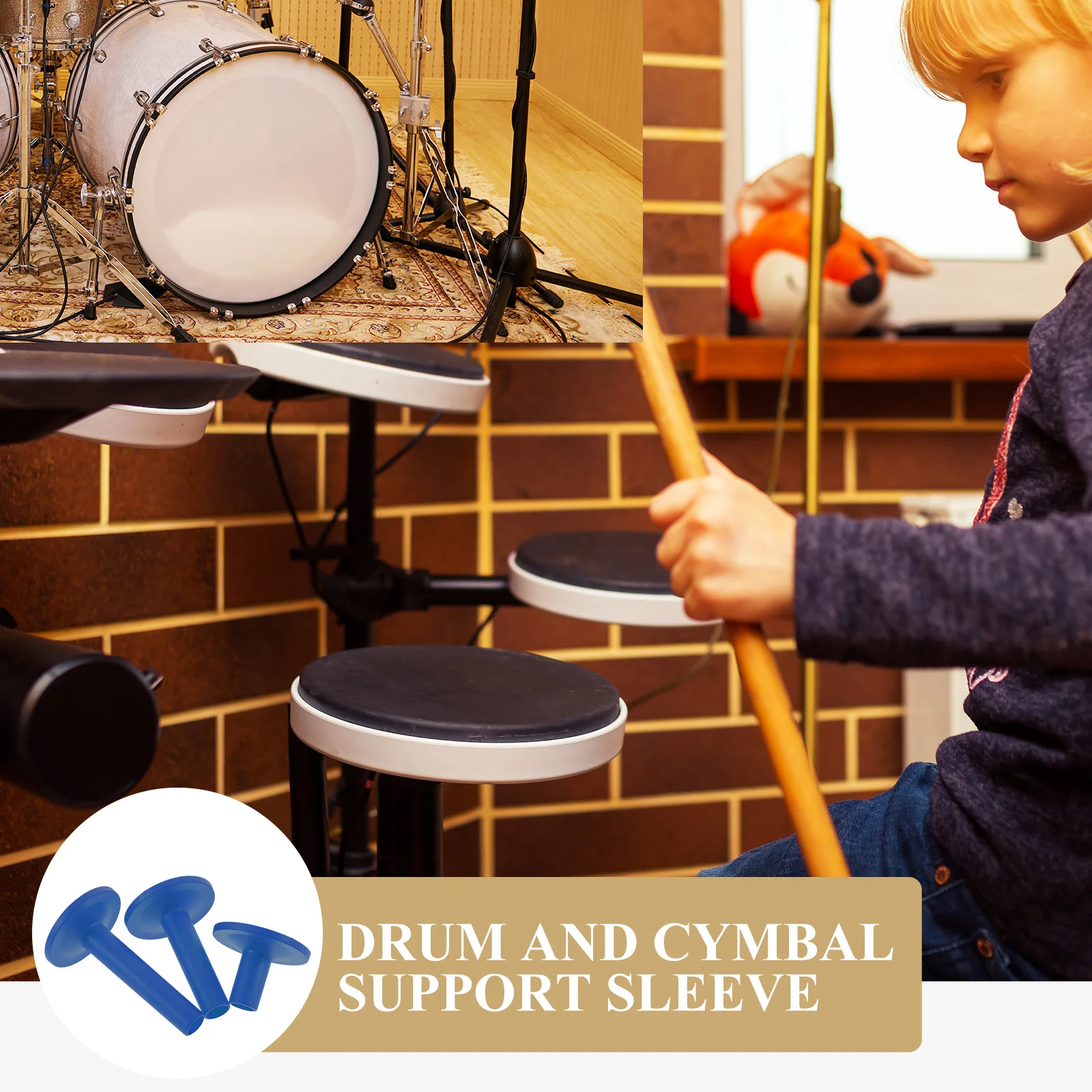 

Cymbal Sleeves Short Drum Kit Accessories Stand Supplies Blue Plastic Accessory