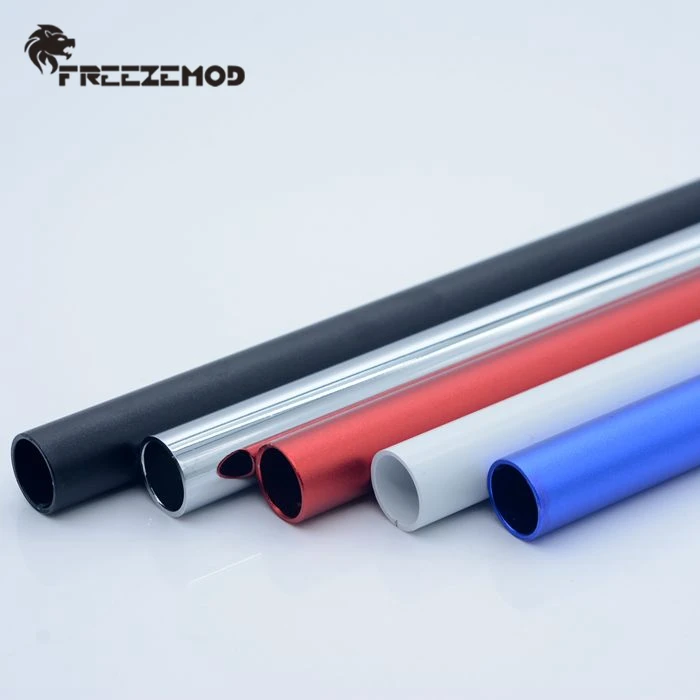 Freezemod 14mm Outer Diameter Aluminum Alloy Hard Tube Multi-Color Sandblasted Anodized Metal Water Cooling for Computer