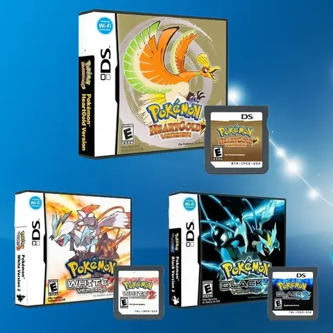 Compatible with DS/NDS/3DS Video Game Cartridges Pokémon Pocket Monsters Phantom Hourglass Mario Brothers English Version Game
