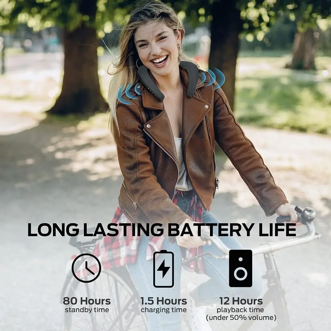 New Monster Boomerang Neck Band Bluetooth Speaker 3D Stereo Sound Neckband Speaker IPX7 Waterproof Wireless Wearable Speaker - view 5