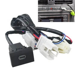 For VW Volkswagen POLO 2011-2013 Car USB Charger PD Quick Charge QC3.0 Auto Phone Charging Adapter Button