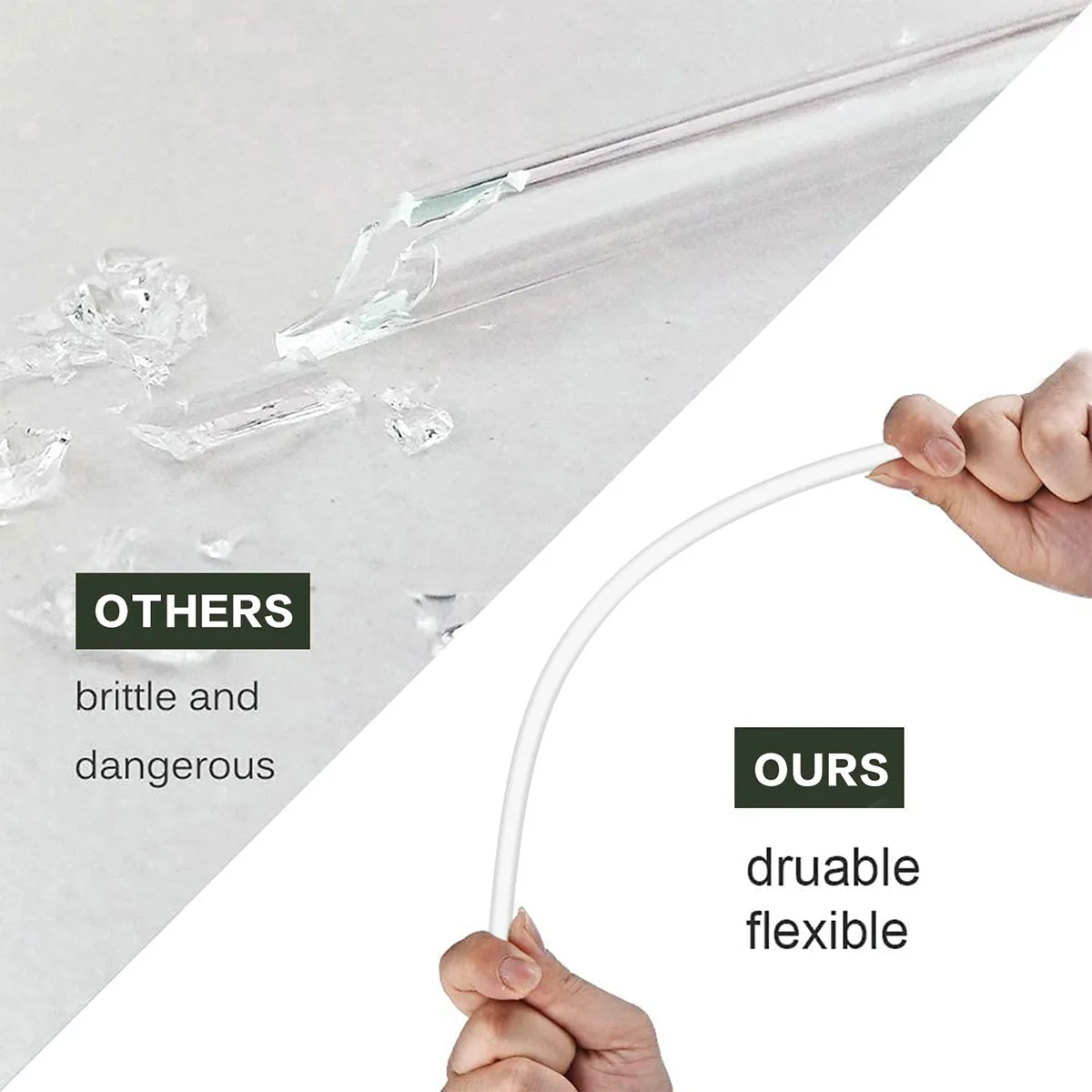 Lebensmittelechte PE-Ersatzstrohhalme für Stanley Tumbler 30oz 40oz, Transparente Wasserflaschen-Strohhalme, Becherzubehör – Detail 5