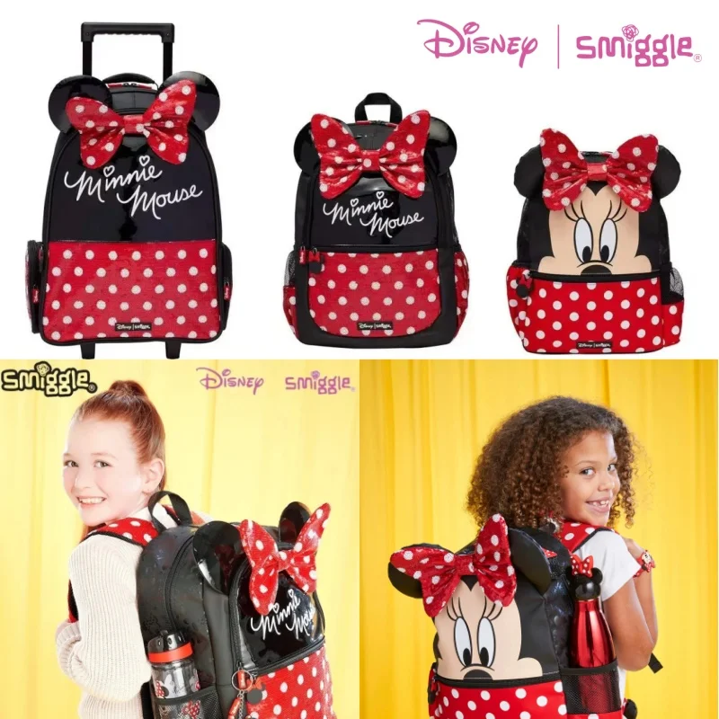 

Genuine Australia Smiggle Disney Minnie Mouse Children Student School Bag Stationery Gift Box Wallet Lunch Bag Backpack Gift