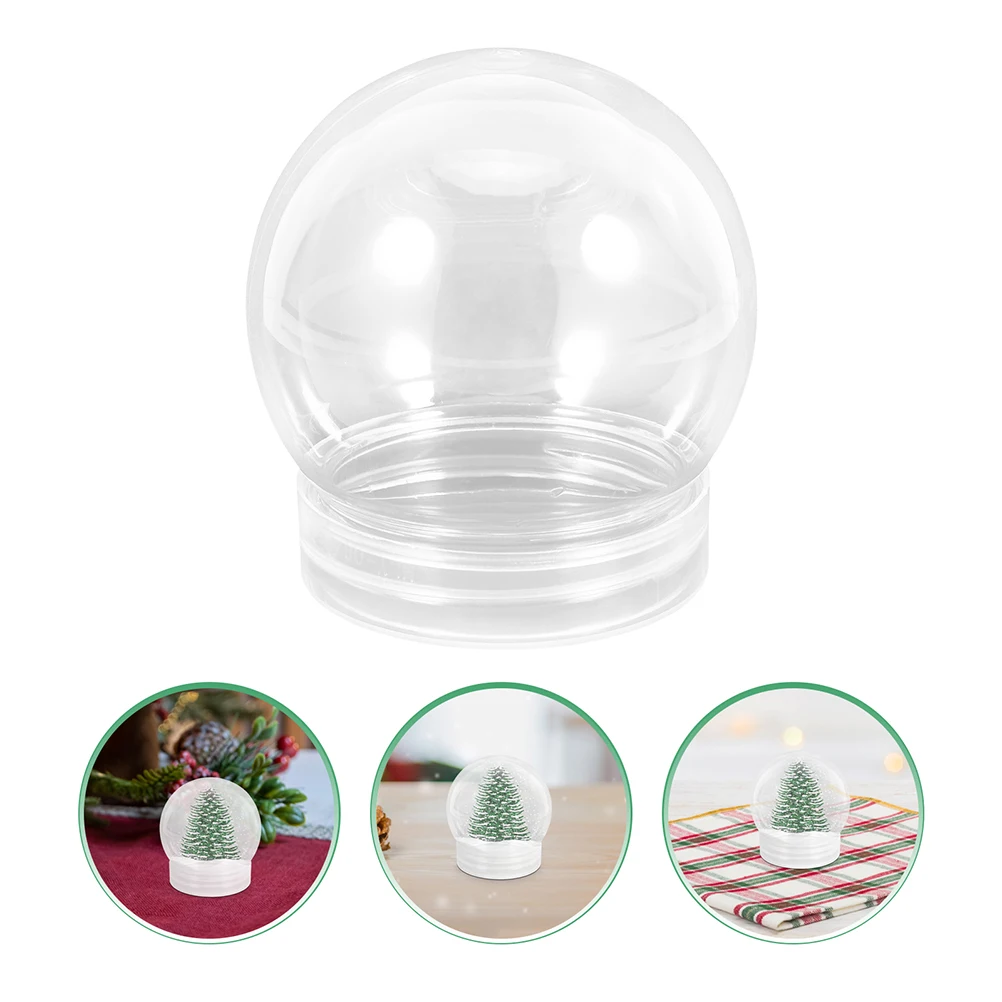 

12pcs DIY Snow Globes Empty Water Globe Plastic Ball Bottle Christmas Making Props Xmas Crafts Projects Snow Globe Fillable