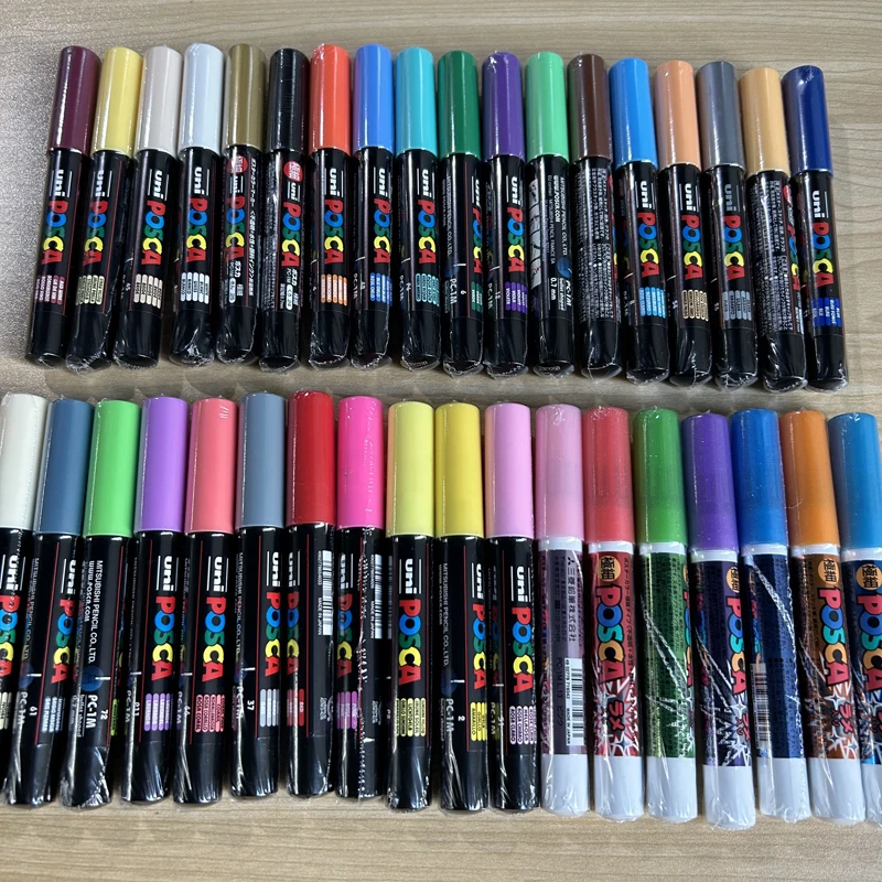 1PCS Uni Posca PC-1M Paint Marker Pen 36 Full Range Colors Available 0.7mm Extra Fine Point Marking Drawing Art Painting Pens