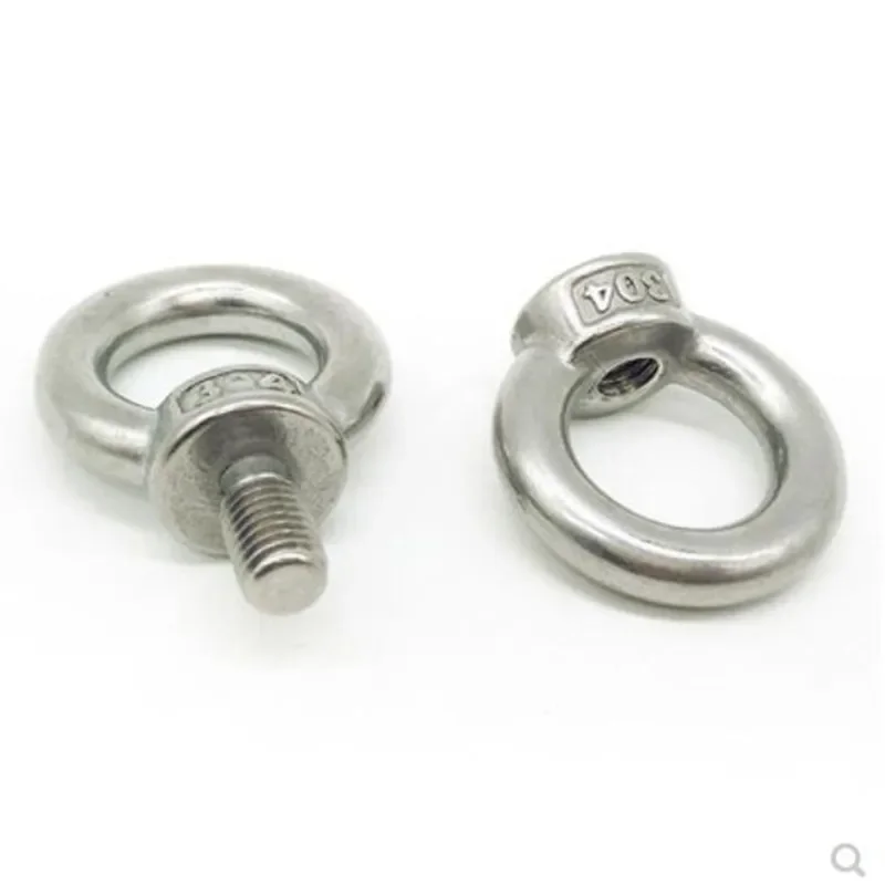 1PC-2PCS M3 M4 M5 M6 M8 M10 M12 M14 M16 M18 M20 304 Stainless steel Lifting eye nuts/screw Ring eyebolt Ring hooking nut screw