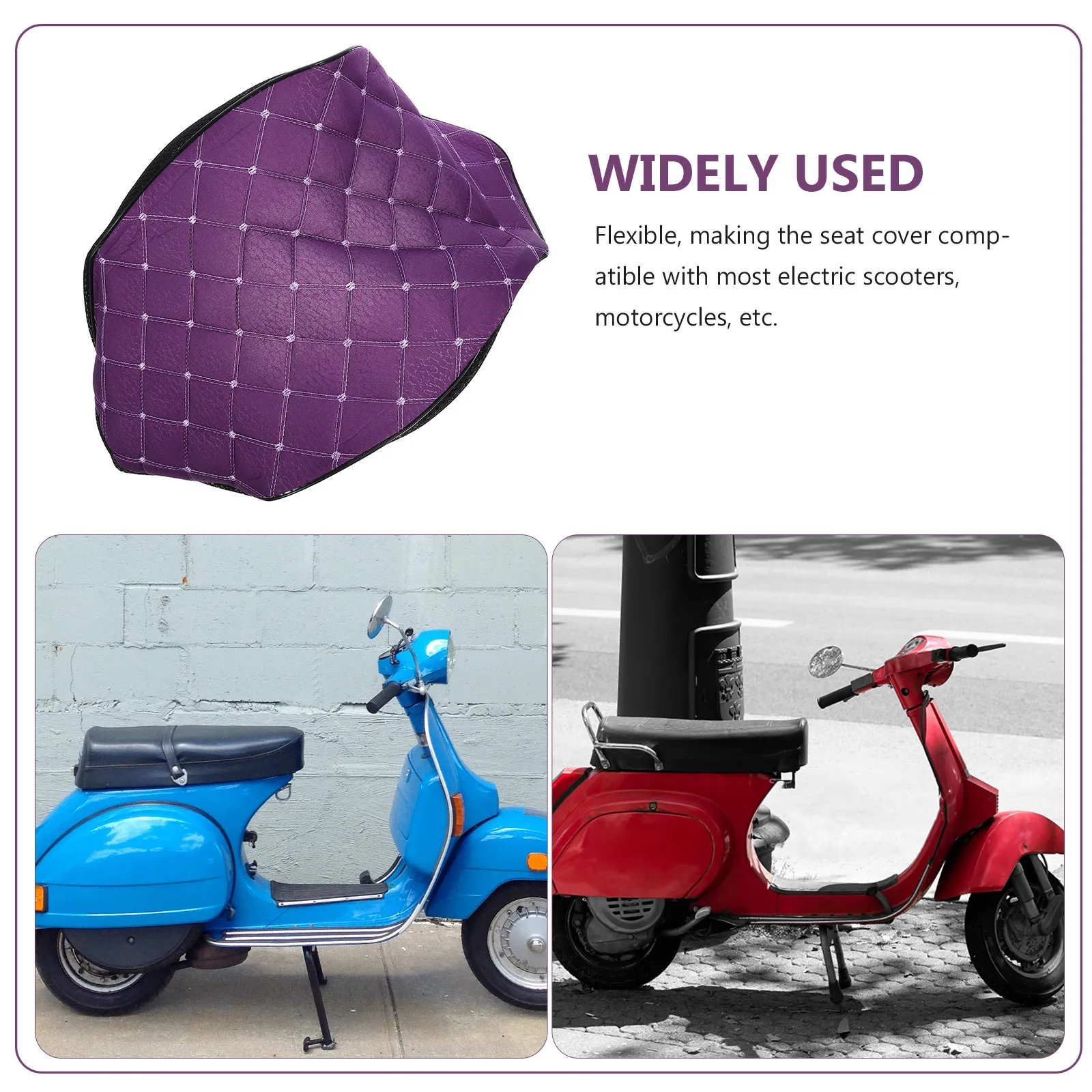Motorcycle Seat Cover High-Durability Linen Mesh Fabric Breathable Anti-Slip Seat Cushion Cover for Scooter Motorbike Uv