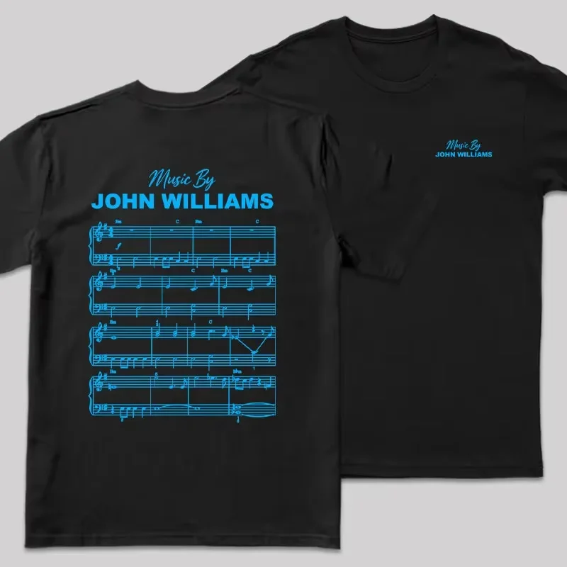 Movie Composer John Williams Graphic T-shirt Men Women Cotton Orchestral Soundtrack Fan Loose Fit Daily Tees Tops