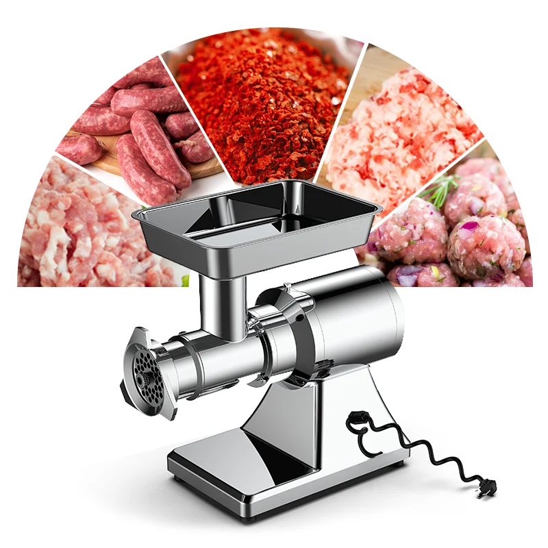 Commercial Grade Stainless Steel Automatic Meat Grinder High Quality Electric Mince Meat Machine with Motor Core Component