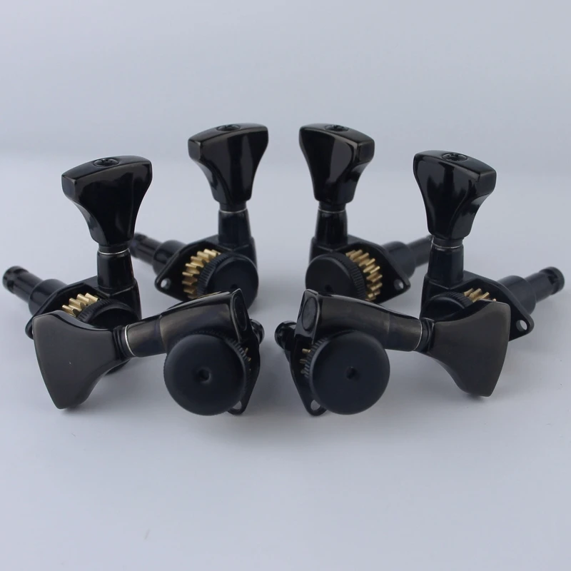 1 Set Grip-Lock Locking Guitar Tuning Machines 3+3 Black/Gold