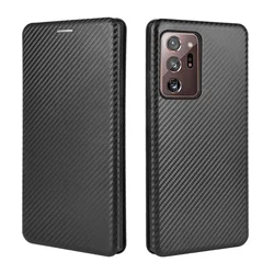for Samsung Galaxy S26 S25 S24 S23 FE S22 A53 A32 A82 A52S S21 Note 20 Ultra Plus S20 Case Carbon Fiber Flip Magnet Holder Cover