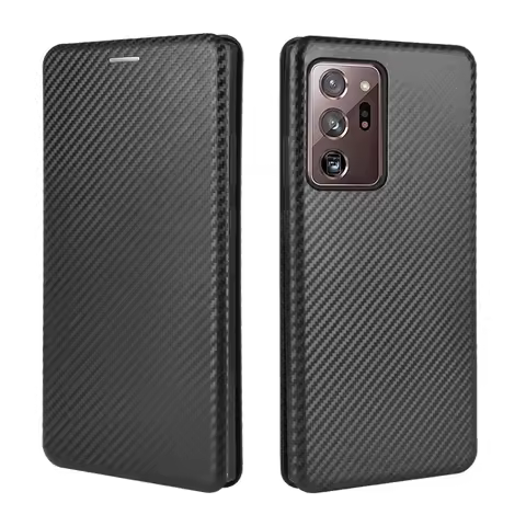 for Samsung Galaxy S25 S24 S23 FE S22 A53 A32 A82 A52S A72 S21 Note 20 Ultra Plus S20 Case Carbon Fiber Flip Magnet Holder Cover
