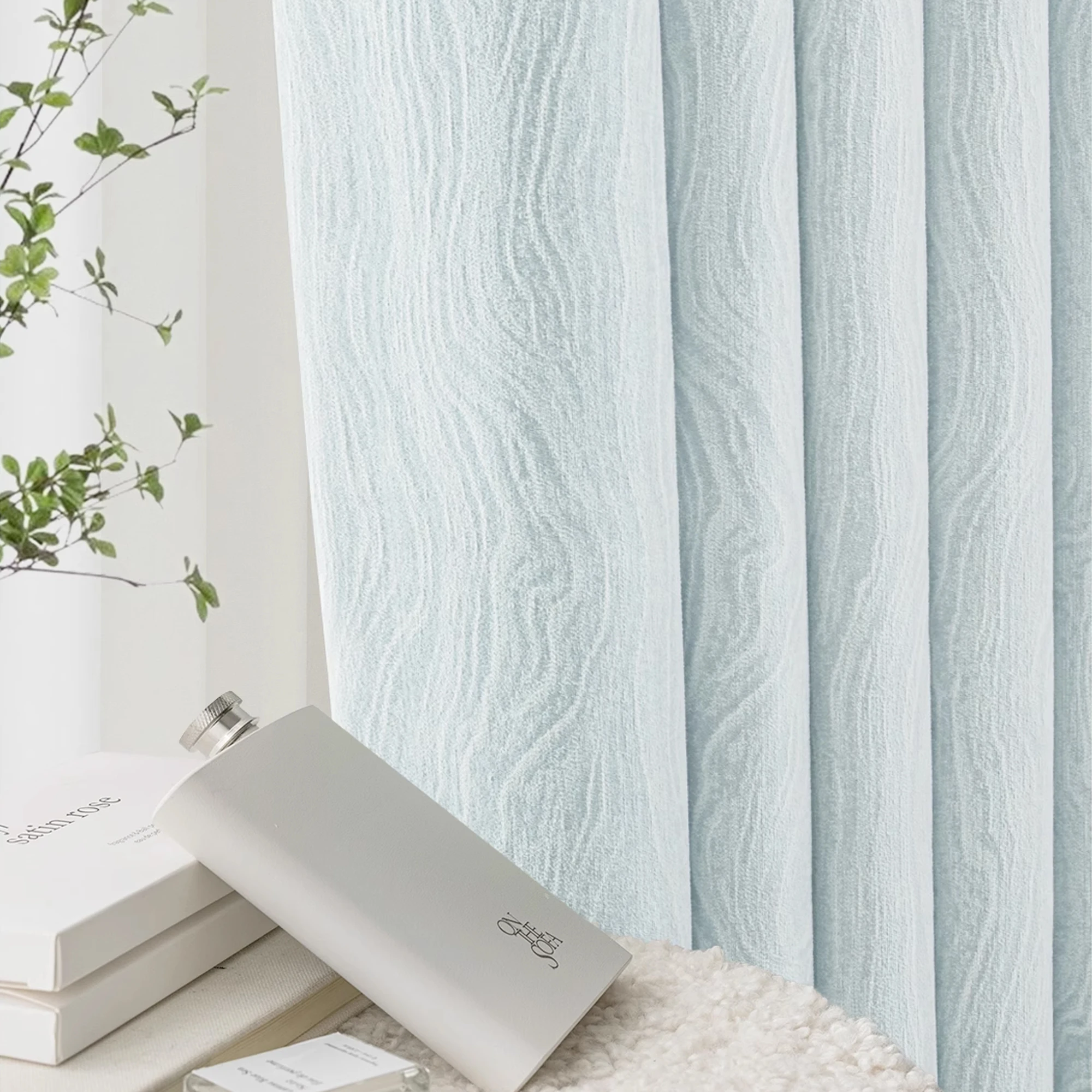Modern Light Luxury Style High-end Texture Screen Curtain Window Screen Living Room Bedroom Balcony Light-transmitting