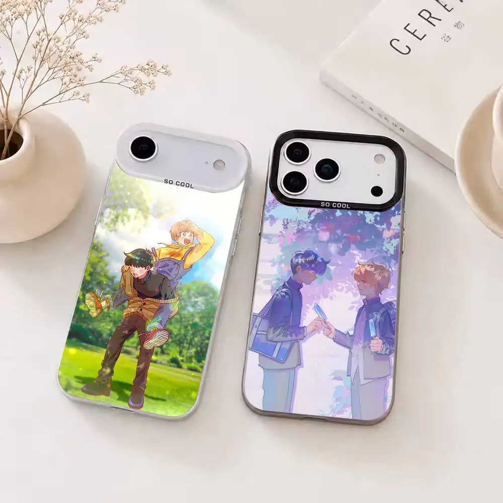 Coque de téléphone argentée colorée Anime G-Go For It N-Nakamura pour iPhone 17 16 15 14 13 12 11 Pro Max Plus
