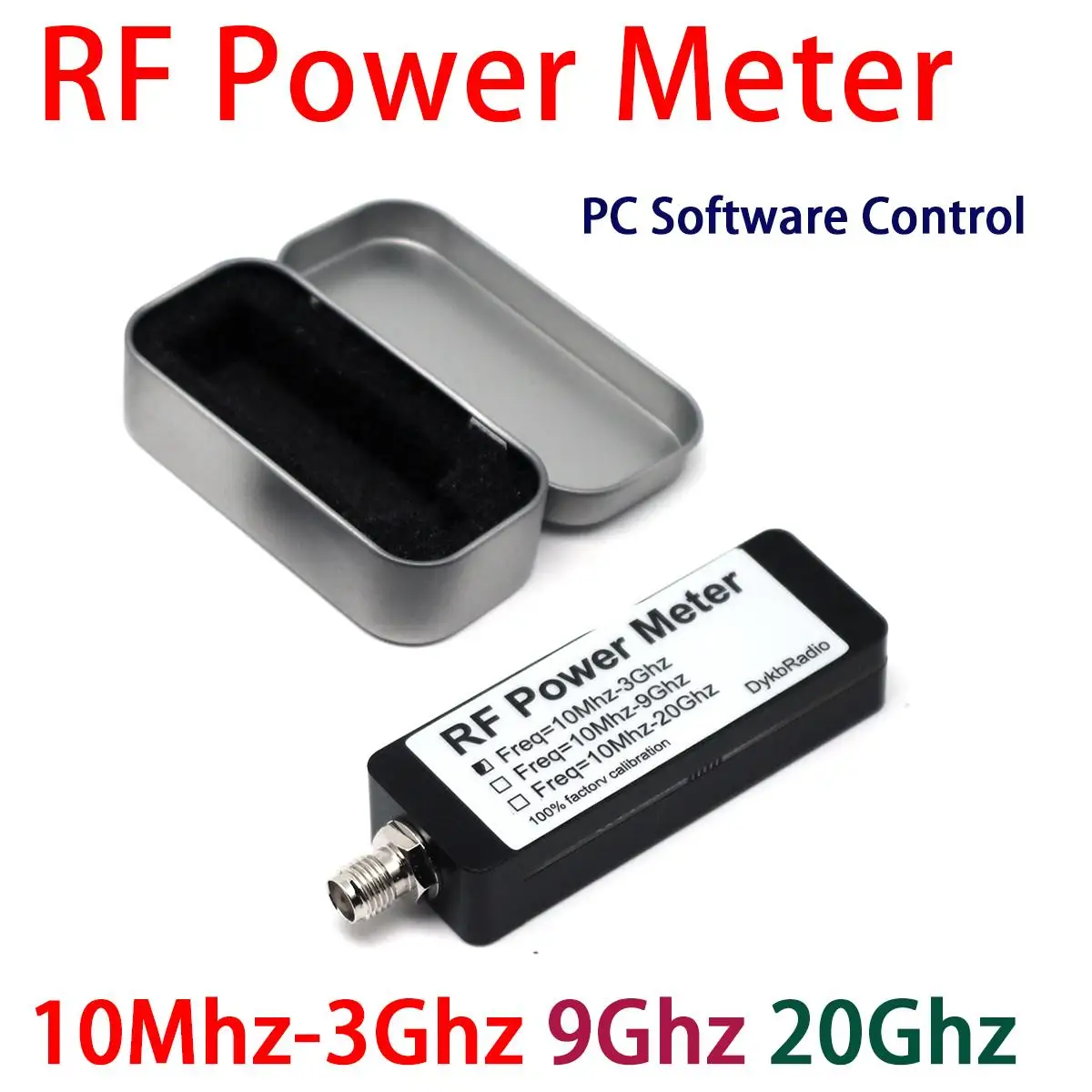 Compteur de puissance USB RF 10Mhz-20GHz, contrôle logiciel PC, drone UAV, transmission de données d'image, mesure du signal de puissance, calibrage de détection