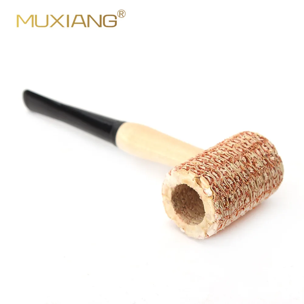 Large Corn Tobacco Pipe，Corn Cob Smoking Pipes,  Natural Practice Corn Pipe，3mm Filter Pipe Holder，Long Straight For man gift