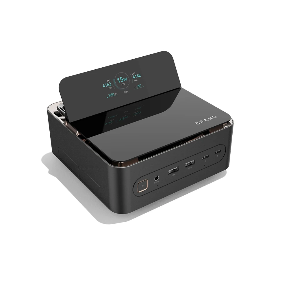 F5M Intel 14th Gen Ultra5 125H Ultra7 155H มินิคอมพิวเตอร์เดสก์ท็อป 3 * Type-C 2 * DDR5 4 * USB แบบพกพา Nuc Mini PC สําหรับ Ai Application