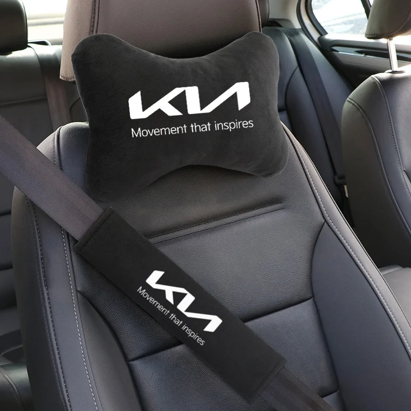 for KIA Car Headrest Cover Auto Seat Cover Head Neck Rest PillowSportage Rio Ceed Picanto K5 K9 Sorento Accessories