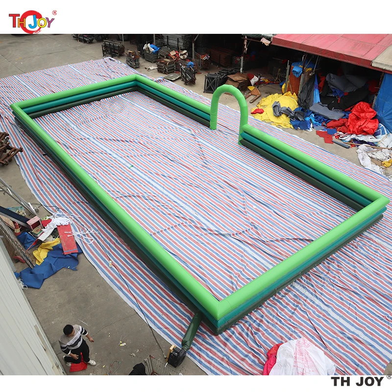 10x6m Commercial Grade Outdoor Play Kids Inflatable Foam Pit Equipment For Party Grass Land Inflatable Soap Water Pool