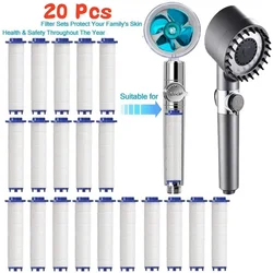 20Pcs Replacement Shower Filter for Held Showerhead - High Output Shower Water Filter to Remove Chlorine Fluoride and Hard Water