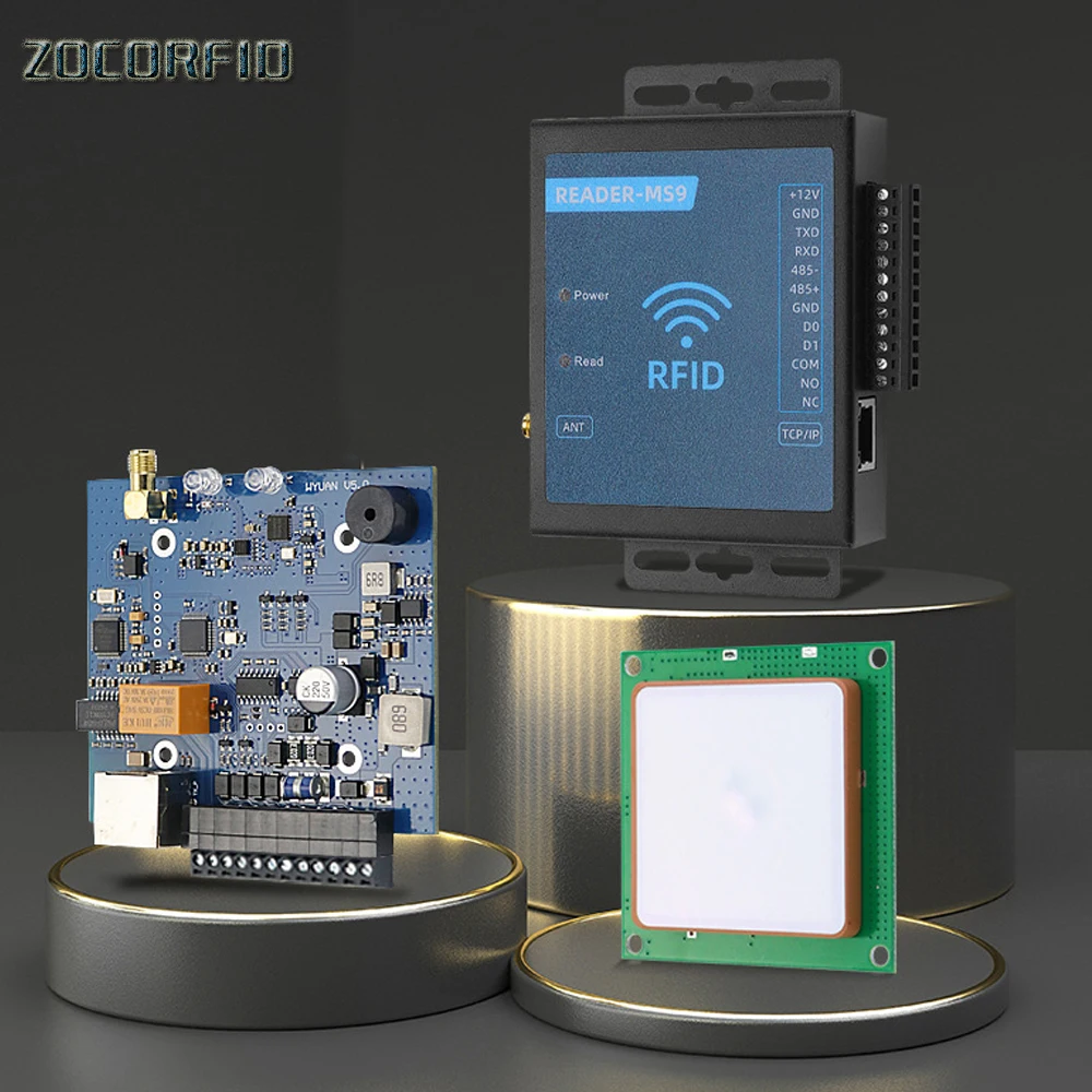 860-926mHz UHF RFID Reader Wg26/34 RS485 TCP/IP port module RFID UHF reader Win/Android SDK Relay for Access Control