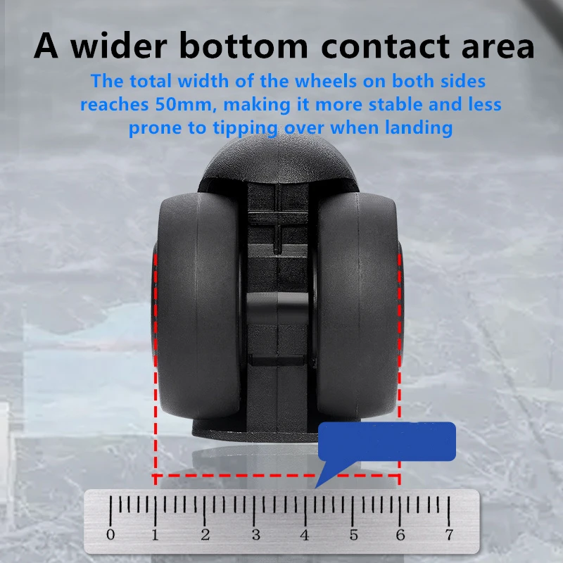 5 Pcs/Lot Circlip/Screw M8/M10/M11 Rubber Swivel Chair Universal Wheel Mute Pulley Computer Office Seat Double Bearing 2 Inch