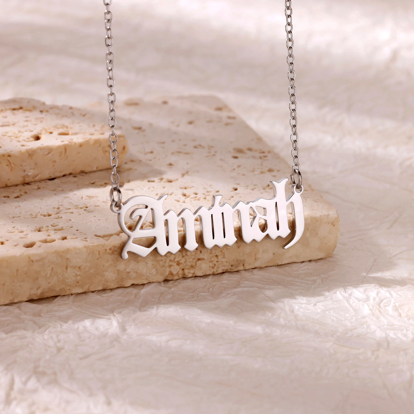 Custom Name Necklaces For Women Men Stainless Steel Customized Necklace Pendant Personalized Neck Chain Jewelry Birthday Gift