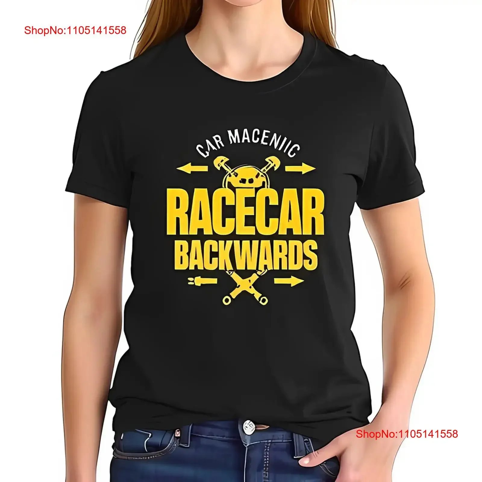 Funny RACECAR BACKWARDS T Shirt for Car Enthusiasts Casual Black All cotton vintage Washed Stylish graphic Breathable
