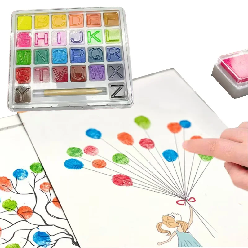 

26color Children's Finger Painting Ink Easy To Color Cultivate Children's Color Perception and Creativity Parent-child Activitie