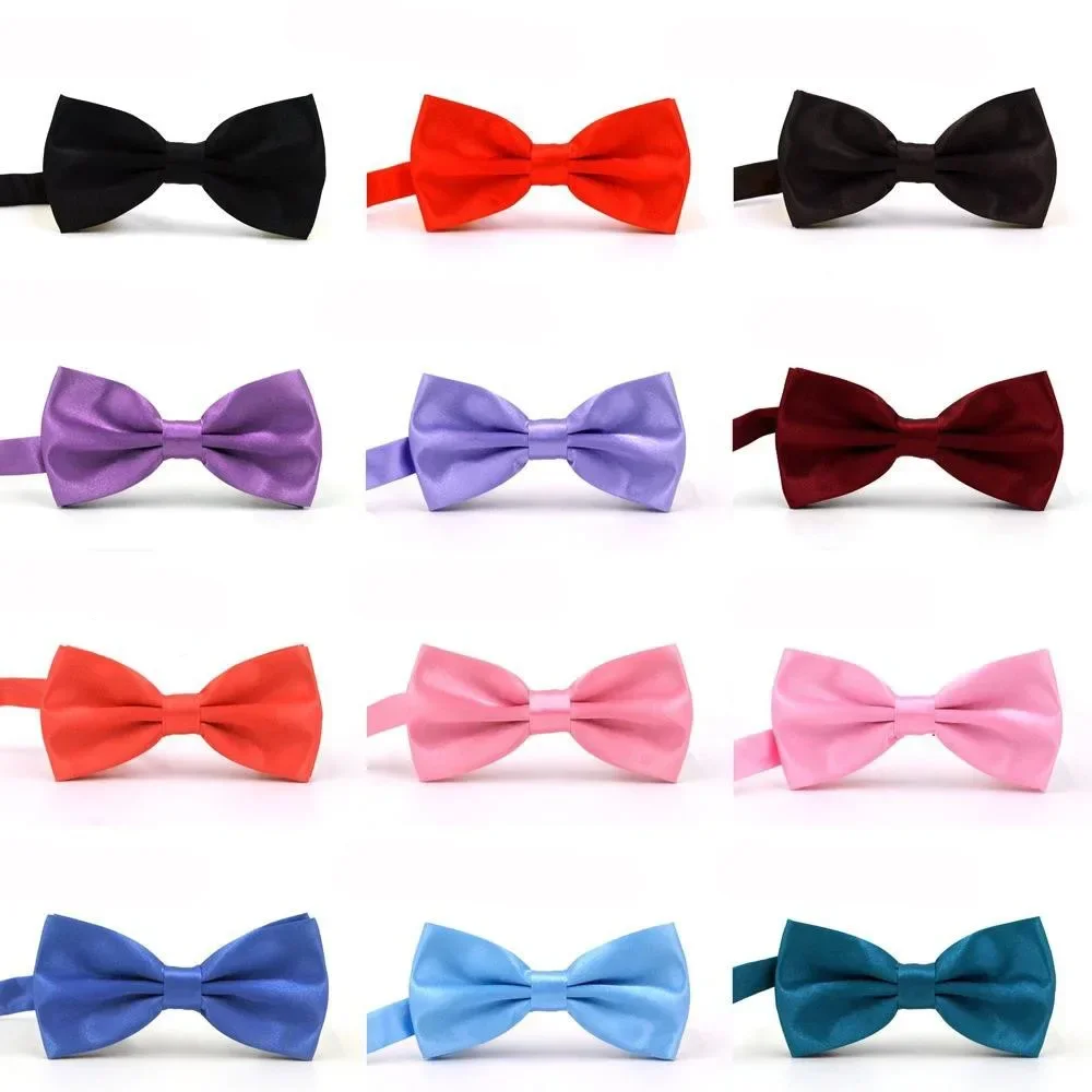 Bowtie Men's solid color, double layer candy color, Korean version, wedding bridegroom, best man, host waiter's bow tie