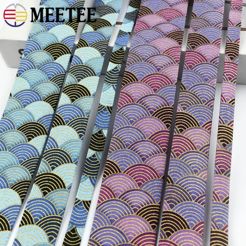 5/10Yards 10/25/40mm Ethnic Jacquard Webbing Tape Bag Garment Clothes Belt Strap Decoration Lace Ribbon DIY Sewing Accessories