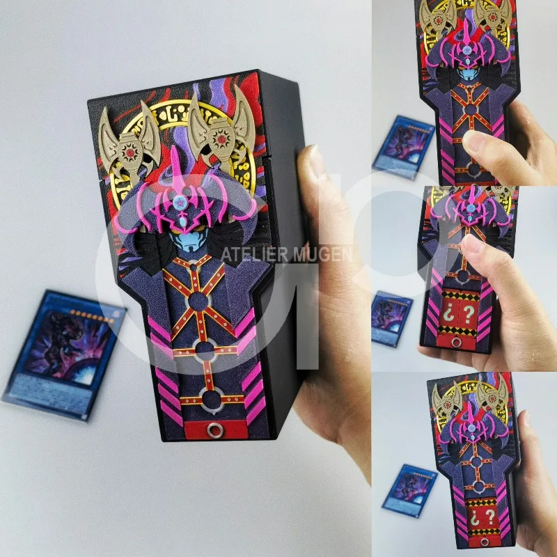 Suitable for Yu‑Gi‑Oh! Magician of Dark Chaos - Black Chaos 3D Printing Card Box PLA Material Game Collection Card Storage Box
