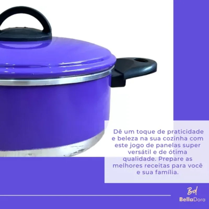 With 5 Pieces Cookware Daily Kitchen Purple Sophisticated Cooking Cookware and Fryers