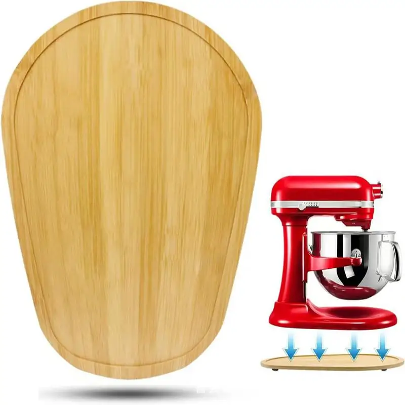 New Sale Bamboo Mixer Slider For Tilt-Head Stand Mixer Appliance Sliding Mat Pad Kitchen Aid Mixers Accessories
