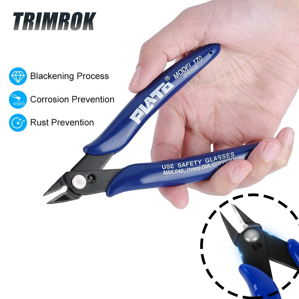 

15PCS/SET Precision Diagonal Pliers 5" Wire Cutters Cable Filament Cutter Model Nippers 170 Diagonal Pliers HDR 56-58 Hand Tools