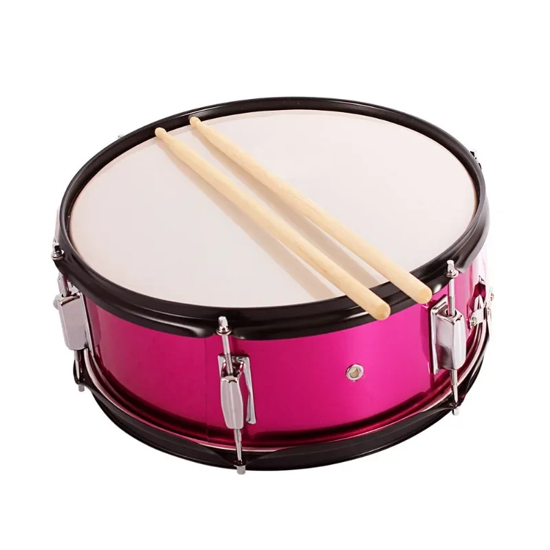 Small Military Drum Instrument Stainless Steel Red Small Military Drum Team Drum Student Drum  Band Percussion Instrument