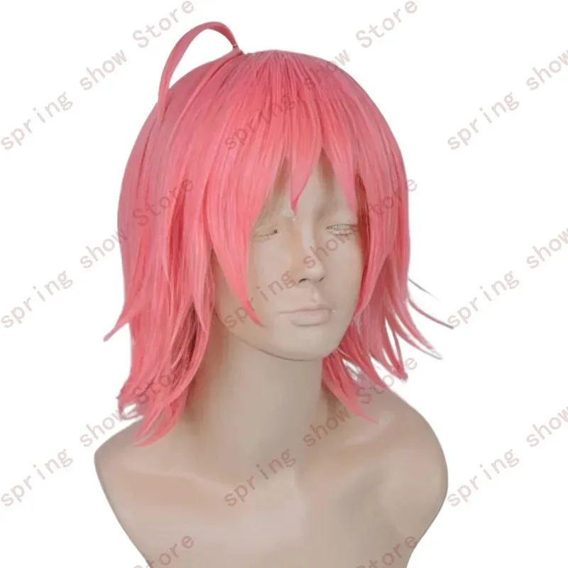 

DY20Lucky Star Akira Kogami Cosplay Costume Hair Headwear Pink Short Wig25