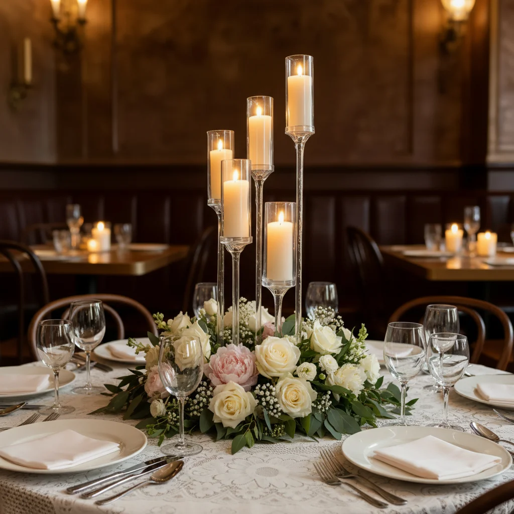 4-10pcs 100cm Acrylic Crystal Candle Holders for Weddings Party and Marriage Decorations-Elegant Wedding Centerpiece Candelabra