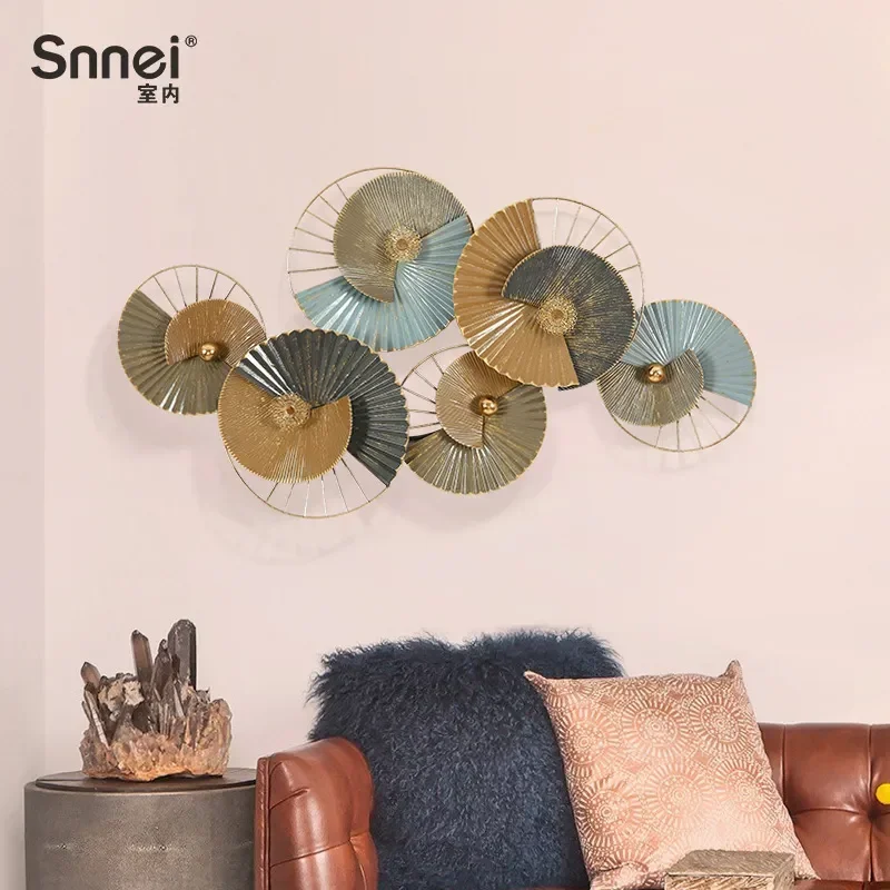 Wrought Iron Wall Light New Chinese Style Living Room Luxury Sofa Background Creative Retro Hanging Decoration
