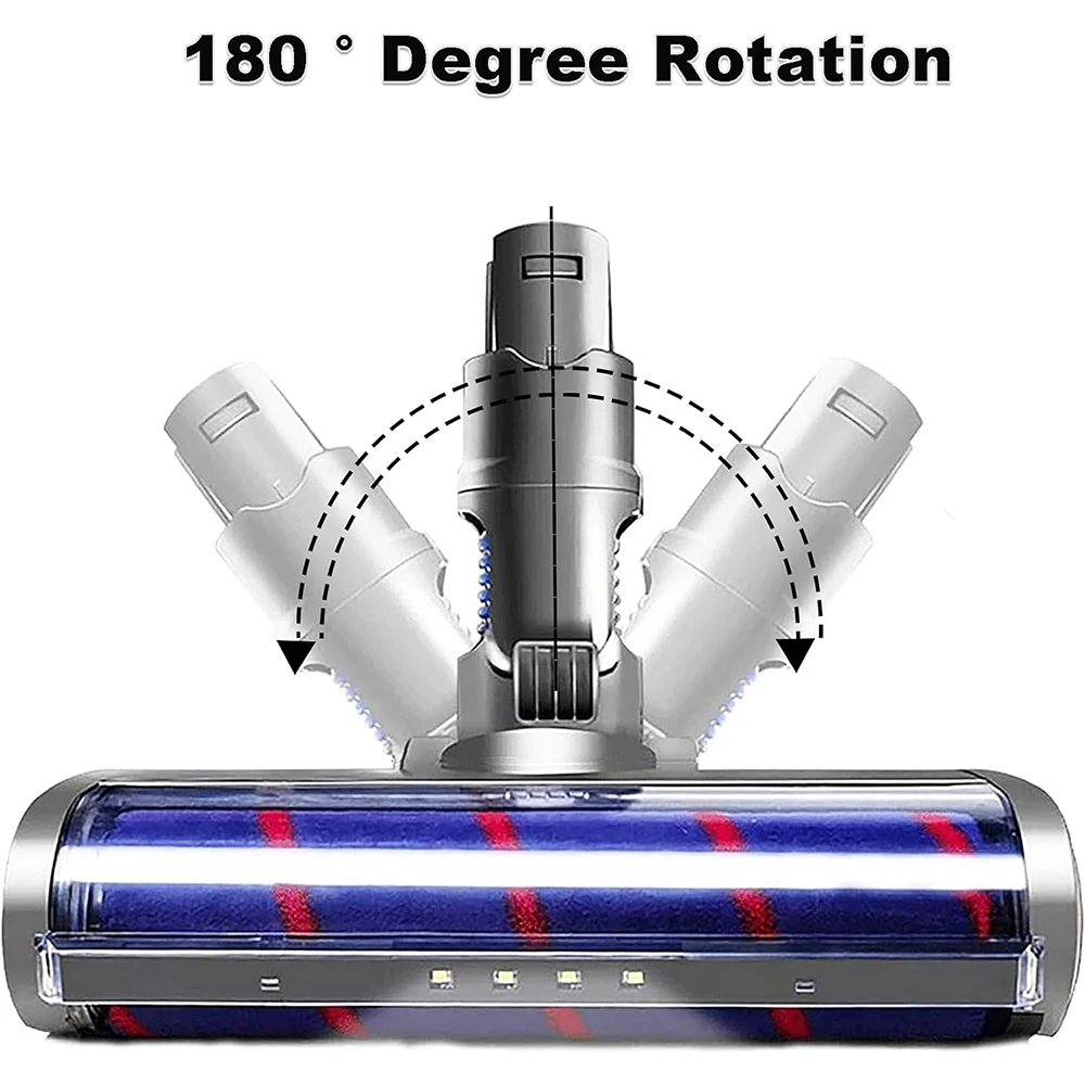 Electric Brush Head For Dyson V6 DC58 DC59 DC61 DC62 Vacuum Cleaner,Parquet Brush with Soft Wheels Suitable for Hard Floors