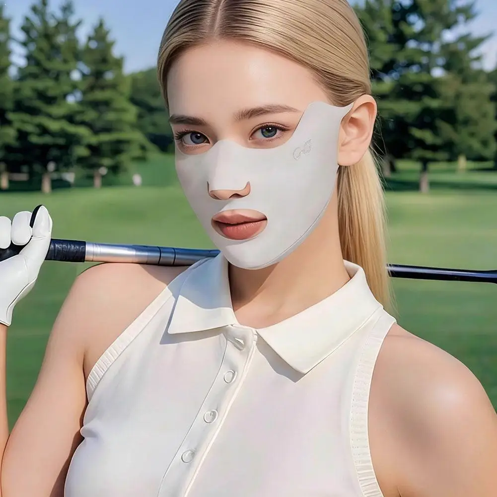

New Breathable Ice Silk Mask Washable Dustproof Sunscreen Mask Anti-UV Riding Face Mask Protect The Corners of The Eyes