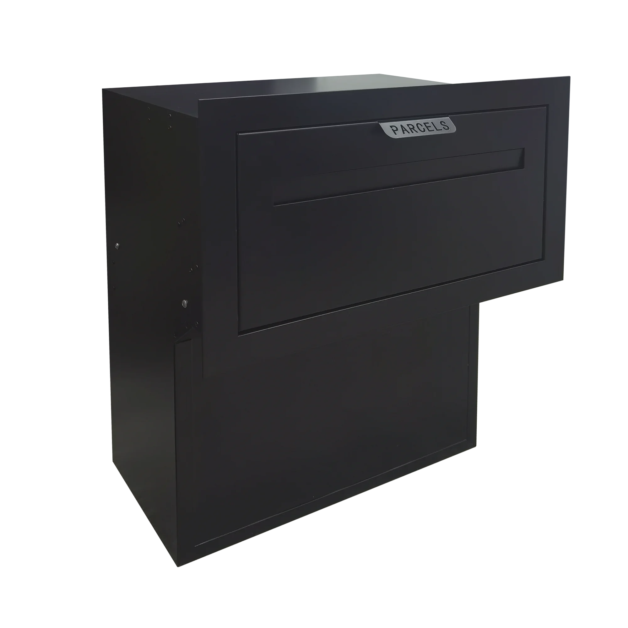 Wall Mounted Parcel Delivery Box Through Wall Lockable Metal Package Drop Box Secure Outdoor Mailbox For Home Office Use